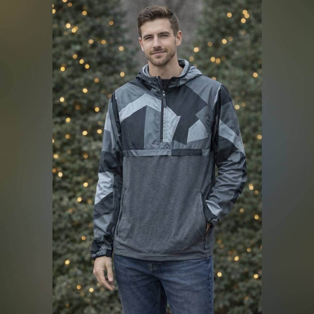 Under Armour Mens Gray Camo Sportstyle Wind Anorak Pull Over Jacket Size XS